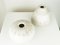 Italian White Ivory Ceramic Vases by La Bottega, 1980s, Set of 2 2