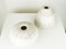 Jarrones italianos de cerámica blanco marfil de La Bottega, años 80. Juego de 2, Imagen 2