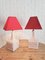 Lampes de Bureau Manises en Porcelaine Rose, 1960s, Set de 2 5