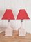 Lámparas de mesa Manises de porcelana rosa, años 60. Juego de 2, Imagen 3