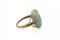 Gold Ring with Diamonds and Jade + Jade Earrings, 1960s, Set of 3, Image 2