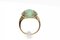 Gold Ring with Diamonds and Jade + Jade Earrings, 1960s, Set of 3 10