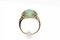 Gold Ring with Diamonds and Jade + Jade Earrings, 1960s, Set of 3, Image 10
