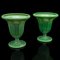 Englische Dekorative Vintage Art Deco Vasen aus Glas, 1930er, 2er Set 2