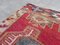 Alfombra de pasillo Oushak vintage roja, años 60, Imagen 5