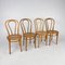 Bentwood and Cane Cafe Chairs, 1970s, Set of 4 1