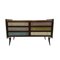 Italian Sideboard in Wood and Colored Glass,1950s, Image 1