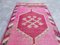 Vintage Turkish Oushak Pink Red Runner Rug, 1960s 5