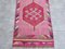 Vintage Turkish Oushak Pink Red Runner Rug, 1960s 9