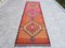 Vintage Kitchen Orange Red Runner Rug, 1960s, Image 1