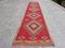 Vintage Oushak Red Runner Rug, 1960s 9