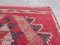 Alfombra de pasillo Oushak vintage roja, años 60, Imagen 5
