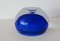 Cuenco grueso de cristal de Murano en azul real, años 70, Imagen 5