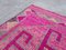 Alfombra de pasillo Oushak en rosa fucsia, años 60, Imagen 8