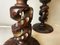 Mid-Century African Carved Wood and Amber Glass Table Lamps, 1970s, Set of 2 10