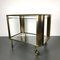 Bar Wagon in Brass and Glass, 1950s 5