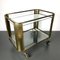 Bar Wagon in Brass and Glass, 1950s 7