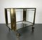 Bar Wagon in Brass and Glass, 1950s 6