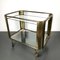 Bar Wagon in Brass and Glass, 1950s 1