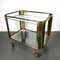 Bar Wagon in Brass and Glass, 1950s, Image 1