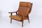 Model GE530A Armchair in Smoked Oak and Leather by Hans J. Wegner for Getama, 1970s, Image 5