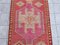 Oushak Red Pink Organic Runner Rug, 1960s 3