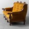 3-Seater Sofa in Yellow Velvet and Wood, 1950s, Image 3