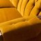 3-Seater Sofa in Yellow Velvet and Wood, 1950s, Image 8