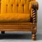 3-Seater Sofa in Yellow Velvet and Wood, 1950s 9