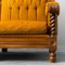 3-Sitzer Sofa aus Gelbem Samt & Holz, 1950er 9