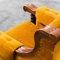 Yellow Velvet and Wood Lounge Chairs, 1950s, Set of 2, Image 3