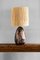 Ceramic Lamp with Straw Lampshade, Image 1