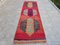 Vintage Turkish Faded Red Wool Oushhak Rug, 1960s 1