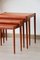 Tavolini ad incastro, Danimarca, anni '60, set di 3, Immagine 9