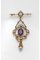 Edwardian Brooch Pendant with Synthetic Sapphire and Pearls, 1930s 3