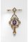 Edwardian Brooch Pendant with Synthetic Sapphire and Pearls, 1930s, Image 3