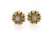 Gold Earrings with Diamonds, 1940s, Set of 2, Image 1