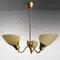 Swedish Modern Chandelier in Brass and Glass from Asea, 1950s 1