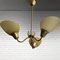 Swedish Modern Chandelier in Brass and Glass from Asea, 1950s 4