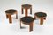 Early Edition Wooden Nesting Tables with Black and White Interchangeable Tops by Gianfranco Frattini for Casina, Italy, 1966, Set of 4 11