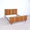 Square and Half Bed Frame Wood and Briarwood, Italy, 1960s 2