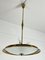 Vintage Italian Brass and Glass Hanging Light, 1950s 1