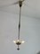 Vintage Italian Brass and Glass Hanging Light, 1950s 9