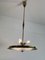 Vintage Italian Brass and Glass Hanging Light, 1950s, Image 7