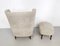 Lounge Chair with Ottoman in the style of Gio Ponti, Italy, 1940s, Set of 2 5