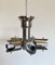 Space Age Ceiling Light in Steel and Glass by Carlo Nason, 1970s, Image 12