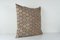 Brown Chocolate Square Handwoven Jajim Kilim Cushion Cover, Image 3