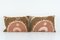 Faded Brown Samarkand Suzani Lumbar Cushion Covers, Set of 2 1