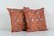Silk Orange Suzani Cushion Covers, Set of 2 2