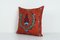 Pomegranate Red Floral Silk Suzani Cushion Cover, Image 2